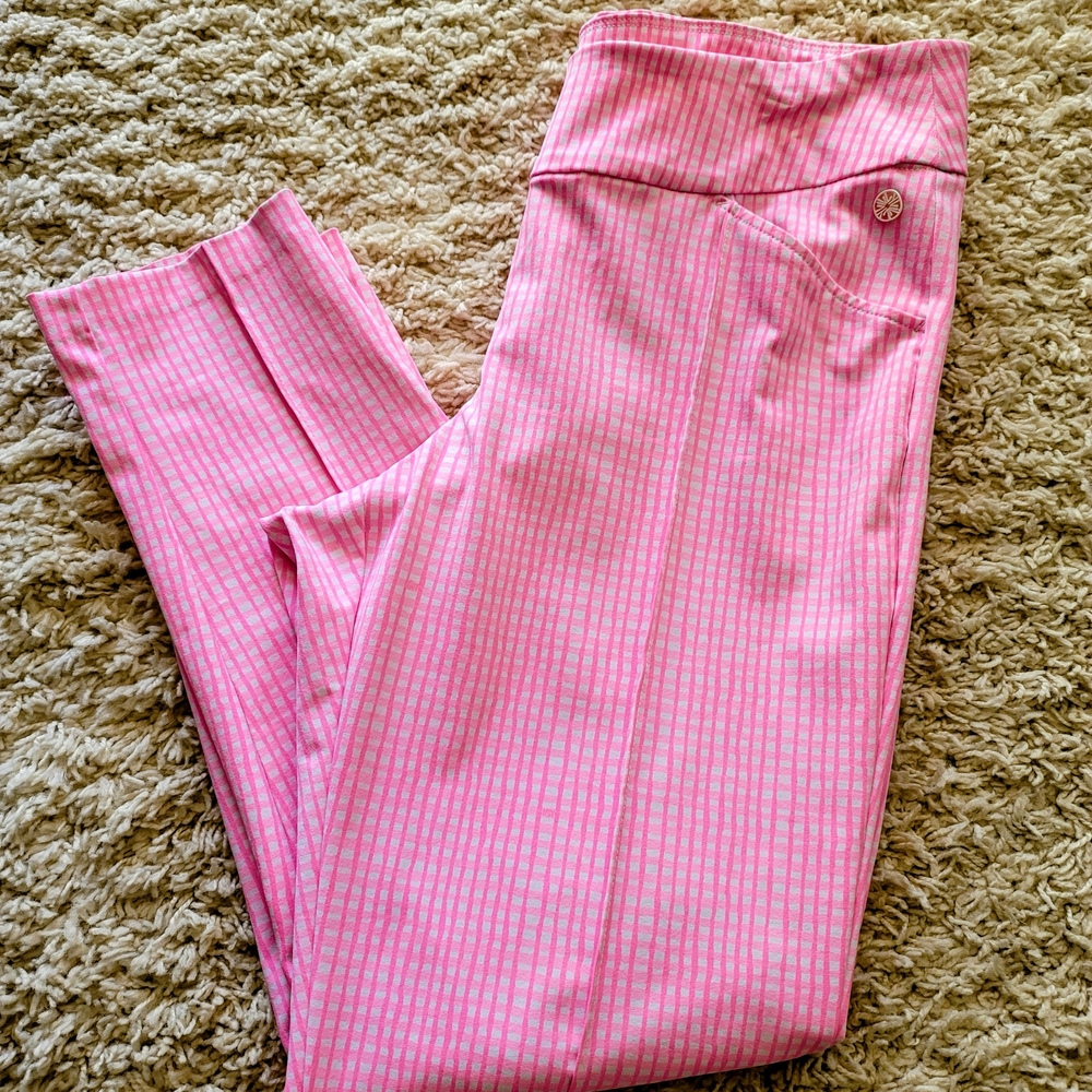 Lilly Pulitzer Pink and White Checkered Pants